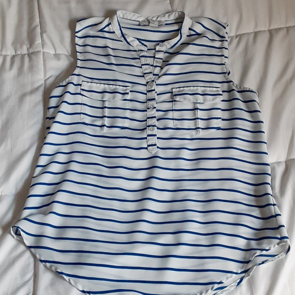 Striped sleevles work shirt
